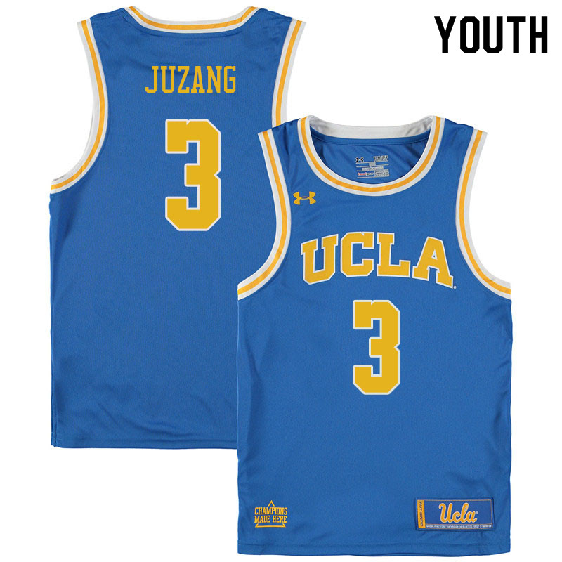 Youth #3 Johnny Juzang UCLA Burins College Basketball Jerseys Sale-Blue - Click Image to Close